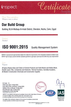 Certificate of Specifications and Quality - Dar Build Group